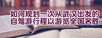 如何规划一次从武汉出发的自驾游行程以游览全国名胜？