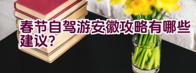 春节自驾游安徽攻略有哪些建议？