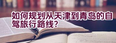 “如何规划从天津到青岛的自驾旅行路线？”