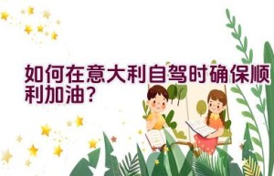 如何在意大利自驾时确保顺利加油？