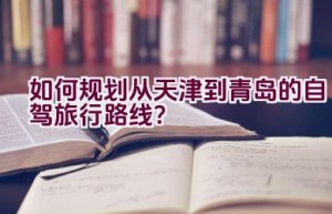 “如何规划从天津到青岛的自驾旅行路线？”