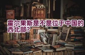 霍尔果斯是不是位于中国的西北部？