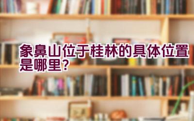 象鼻山位于桂林的具体位置是哪里？插图