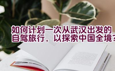 如何计划一次从武汉出发的自驾旅行，以探索中国全境？插图