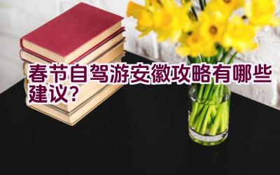 春节自驾游安徽攻略有哪些建议？插图