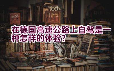 在德国高速公路上自驾是一种怎样的体验？插图