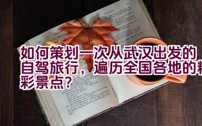 如何策划一次从武汉出发的自驾旅行，遍历全国各地的精彩景点？插图