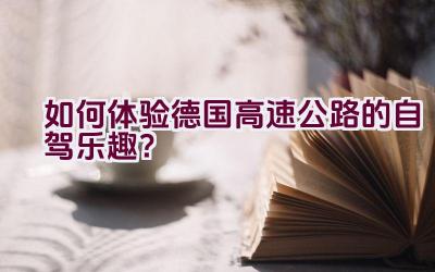 如何体验德国高速公路的自驾乐趣？插图