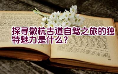 探寻徽杭古道自驾之旅的独特魅力是什么？插图